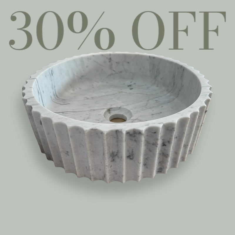 Carrara Fluted Basin Carrara Fluted Basin