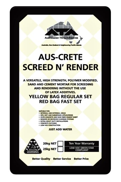 ATA Aus Screed N Render Normal Set 25kg ATA Aus Screed N Render Normal Set 25kg