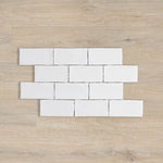 LODGE SUBWAY WAVY EDGE MATT WHITE WALL 75X150MM 07WAW1M LODGE SUBWAY WAVY EDGE MATT WHITE WALL 75X150MM 07WAW1M